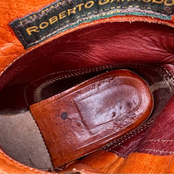 Roberto Garrudo Brown Suede Short Molded Ankle Boot Tassel Zip Buckle Size 42 - Picture 8 of 9